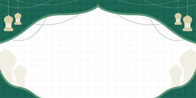 islâmico verde simples bandeira fundo vetor