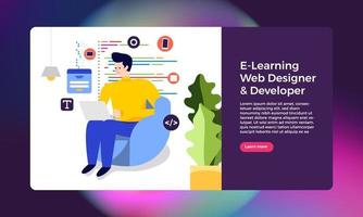 web designer e desenvolvedor vetor