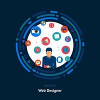 web designer estrategista digital vetor