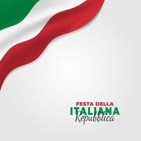 ilustração em vetor de cartaz de festa della repubblica italiana
