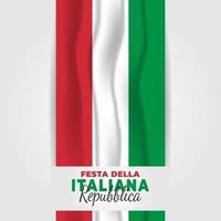 pôster do dia da república italiana vetor