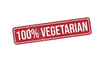 100 por cento vegetariano borracha carimbo vetor