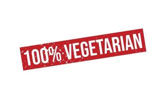 100 por cento vegetariano borracha carimbo vetor