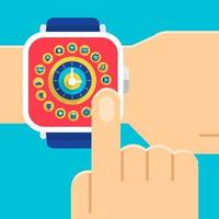 conceito de smartwatch ilustrar vetor