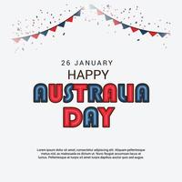 ilustração de um plano de fundo para o feliz dia da Austrália. vetor