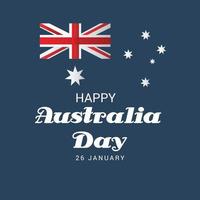 ilustração de um plano de fundo para o feliz dia da Austrália. vetor