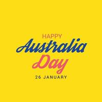 ilustração de um plano de fundo para o feliz dia da Austrália. vetor