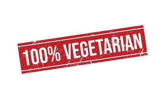 100 por cento vegetariano borracha carimbo vetor