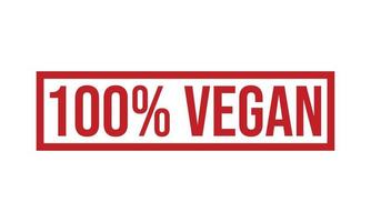 100 por cento vegano borracha carimbo vetor