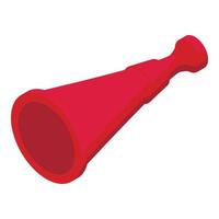 festa vuvuzela ícone isométrico vetor. futebol chifre vetor