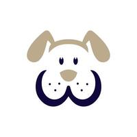 uma esperto, fofa e adorável cachorro ilustração logotipo vetor