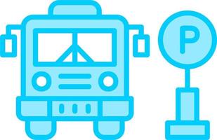 ônibus estacionamento vetor ícone