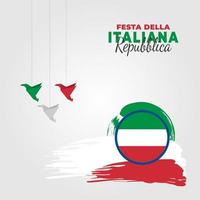 ilustração em vetor de cartaz de festa della repubblica italiana