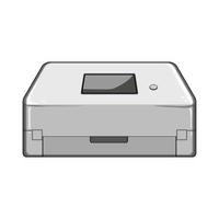 impressora scanner documento desenho animado vetor ilustração