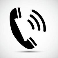 ícone de telefone símbolo sinal isolado em fundo branco, ilustração vetorial vetor