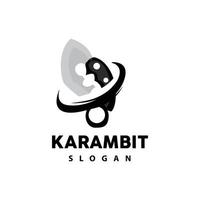 kerambit logotipo, Indonésia brigando arma vetor, ninja brigando ferramenta simples projeto, modelo ilustração símbolo ícone vetor