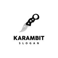 kerambit logotipo, Indonésia brigando arma vetor, ninja brigando ferramenta simples projeto, modelo ilustração símbolo ícone vetor