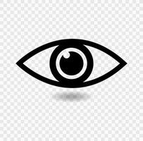 olho ícone símbolo sinal isolado em fundo transparente, ilustração vetorial vetor