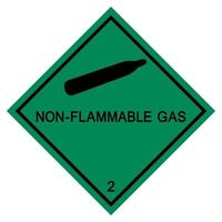Sinal de símbolo de gás não inflamável isolado em fundo branco, ilustração vetorial eps.10 vetor