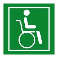 Sinal de símbolo de hospital de cadeira de rodas isolado em fundo branco, ilustração vetorial eps.10 vetor