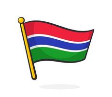 desenho animado ilustração do bandeira do a Gâmbia vetor