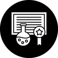 laboratório certificado vetor ícone estilo