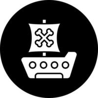 pirata navio vetor ícone estilo