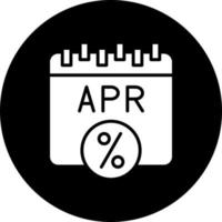 anual percentagem taxa vetor ícone estilo