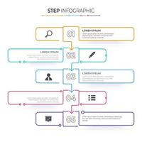 modelo de infográficos de linha do tempo. marco ou conceito de diagrama de processo. vetor