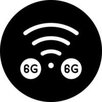 6g rede vetor ícone estilo