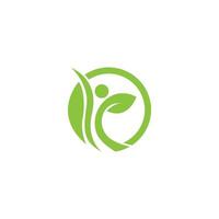 natural eco saúde - logotipo modelo vetor
