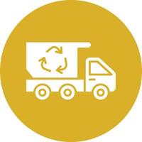 vetor Projeto reciclando caminhão ícone estilo