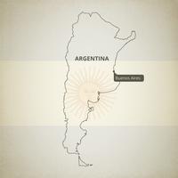 Mapa de vetor livre da Argentina