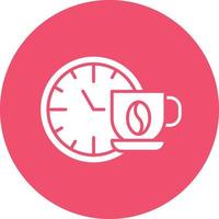 vetor Projeto café Tempo ícone estilo