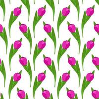 desatado padronizar com Rosa tulipas vetor ilustração