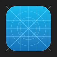Grelha de vetor de ícone IOS7 App