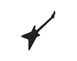ícone do logotipo da guitarra vetor