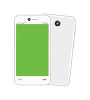 smartphone com tela verde em branco vetor