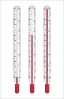 termômetro no fundo branco vetor