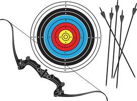 vetor gráficos do arco, seta e uma alvo
