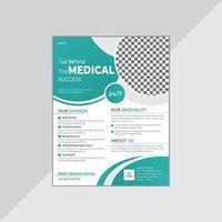 profissional e criativo médico folheto Projeto modelo. vetor