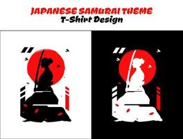 fêmea samurai, silhueta Japão samurai vetor para Projeto t camisa conceito, silhueta samurai, japonês camiseta projeto, silhueta para uma japonês tema