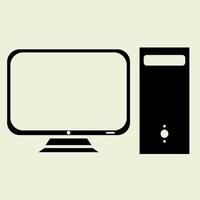 símbolo icon.pc do monitor do computador. ilustração vetorial, eps10. vetor