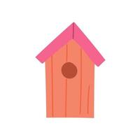 giro birdhouse, primavera, jardim, verão. ilustração vetorial em um estilo simples, ícone vetor