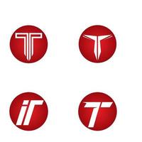 vetor de logotipo e símbolo t