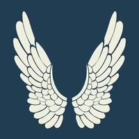 ícone de logotipo de vetor asas de anjo branco