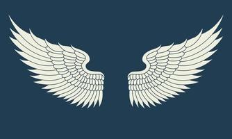 ícone de logotipo de vetor asas de anjo branco