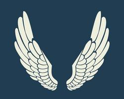 ícone de logotipo de vetor asas de anjo branco