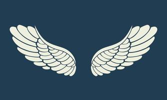 ícone de logotipo de vetor asas de anjo branco