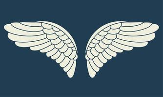 ícone de logotipo de vetor asas de anjo branco